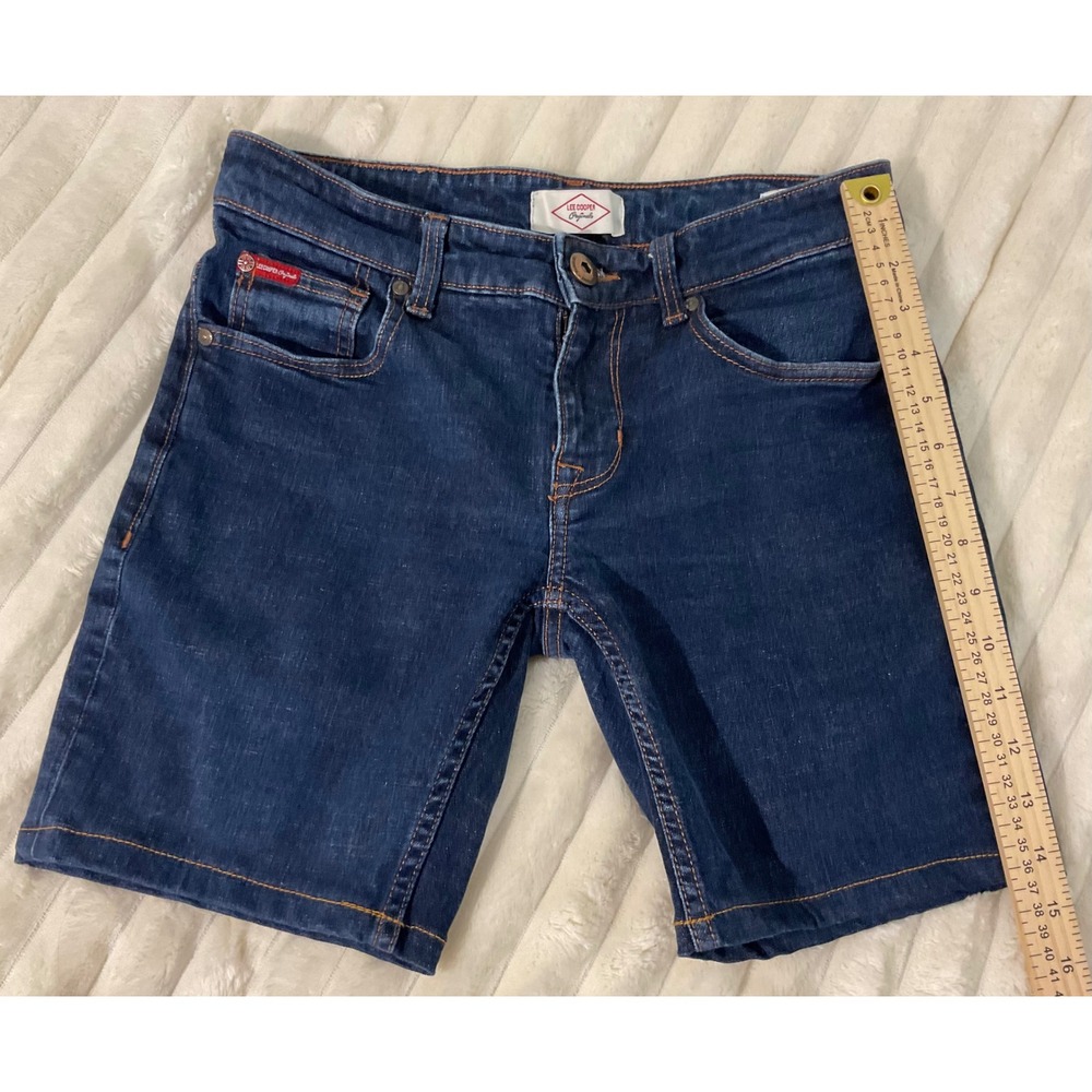 Lee Cooper Originals Norris‎ Dark Indigo Denim Shorts Low Waist Slim 30 - Picture 6 of 7